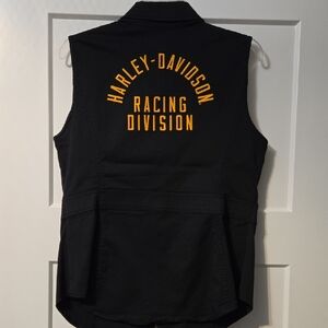 Harley-Davidson Black Vest with Orange Racing Division Logo